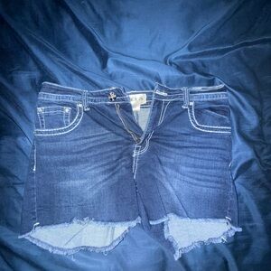 Dark Blue Denim Shorts